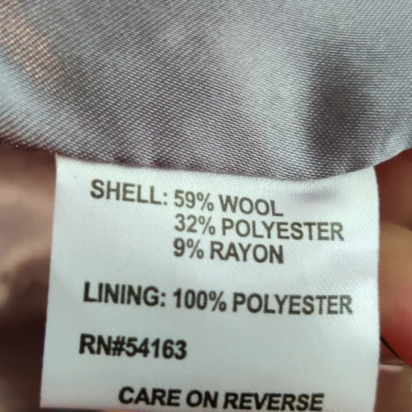 NWT Calvin Klein Leather closure True Red Wool Coat - Picture 6 of 7